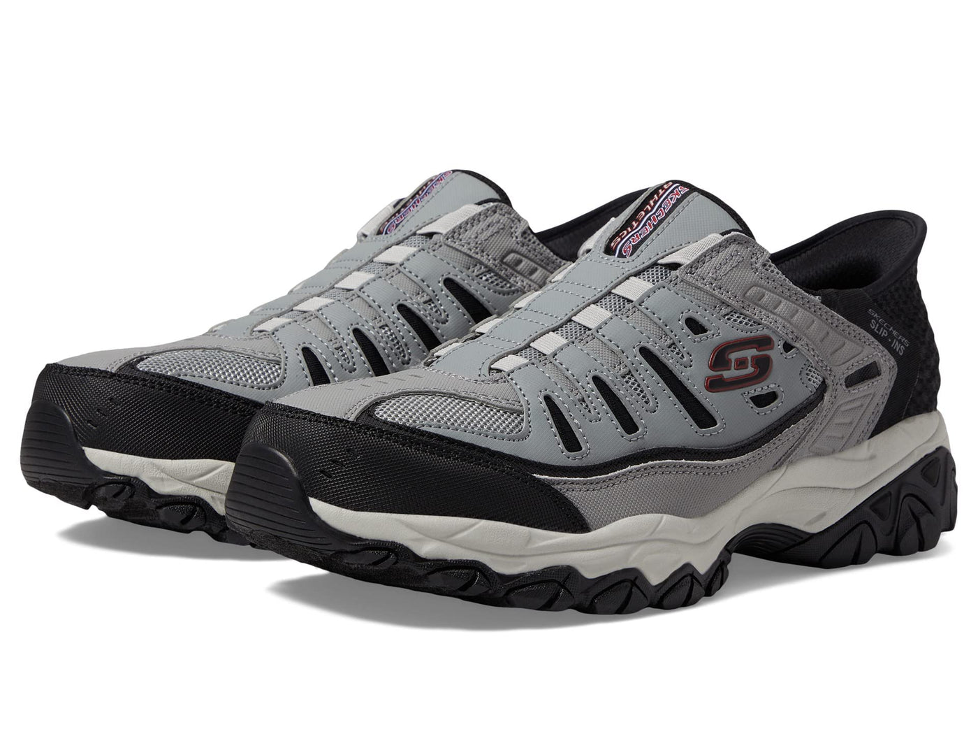 Skechers Men's Afterburn M fit Ridgeburn Hands Free Slip in 11 Gray/Black