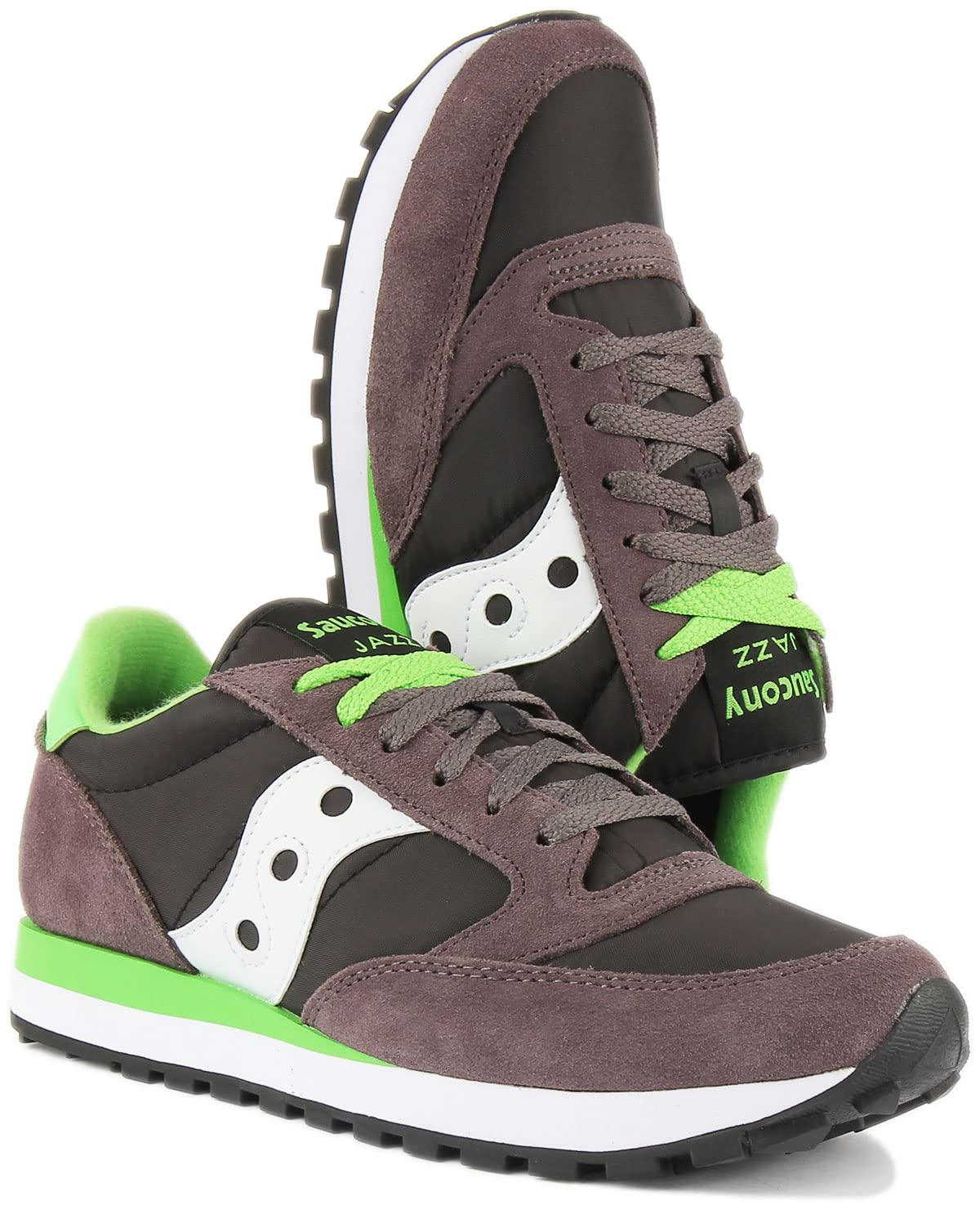 Saucony Men's Jazz Original S2044-619, Grey/Lime, 8