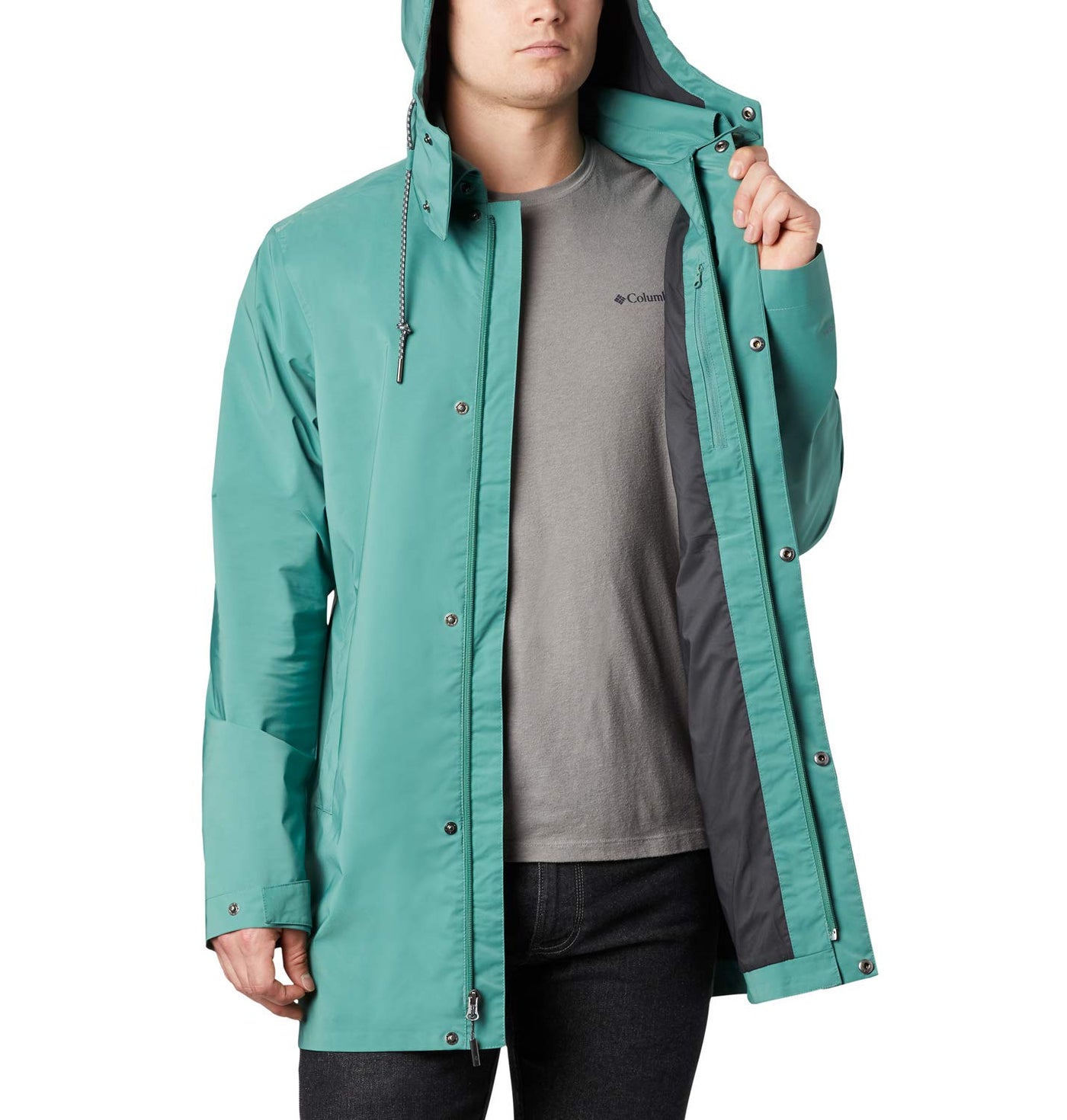 Columbia Men's East Park Mackintosh Jacket, Thyme Green, XX-Large