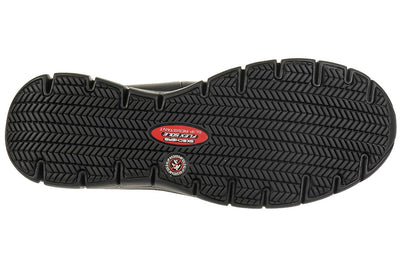 Skechers Women's Sure Track Slip Resistant Work Shoe 8 Black Leather