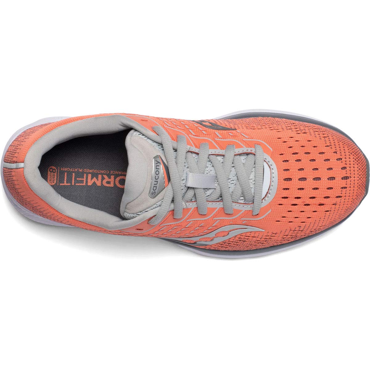 Saucony Women's Ride 13, Coral/Alloy, 11.5 Medium