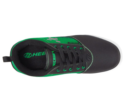 HEELYS Men's Pro 20 Minecraft Wheeled Heel Shoe 12 Black/Neon Green