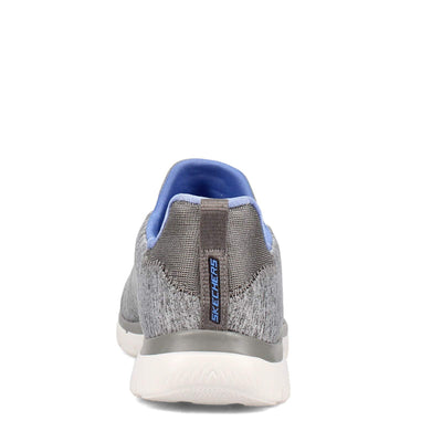 Skechers Women's Summits-Quick Getaway Sneaker, Grey/Blue GYBL, 13