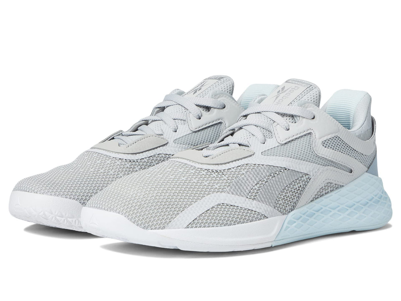 Reebok Nano X Pure Grey/Footwear White/Glass Blue 7.5 B (M)