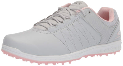 Skechers Women's Go Pivot Spikeless Golf Shoe Sneaker 8.5 Light Gray/Pink