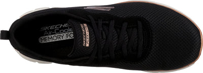 Skechers Women's Flex Appeal 4.0-Brilliant Vie Sneaker, Bkrg=Black Rose Gold, 8.5