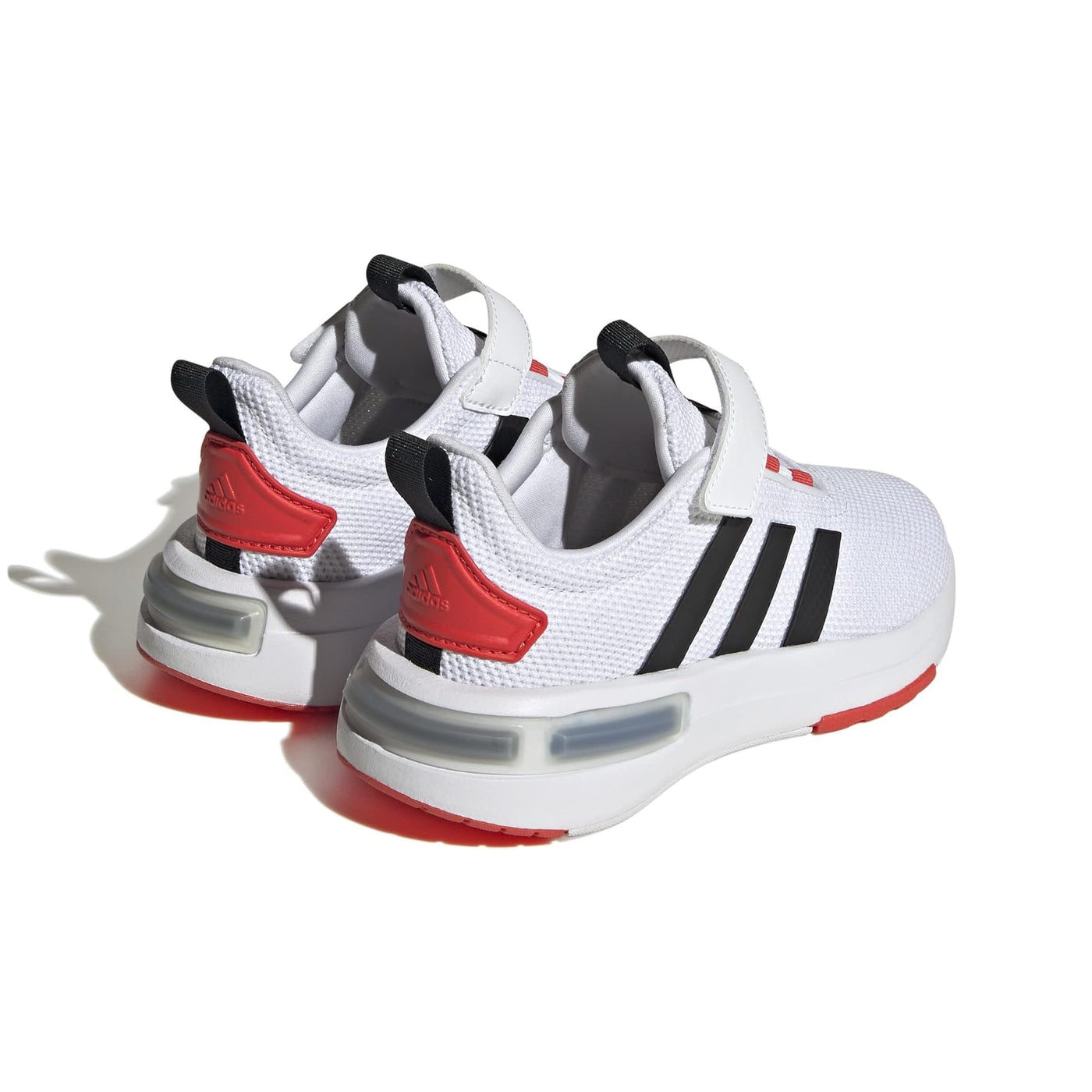 adidas Boy's Racer Tr23 El (Infant/Toddler) Sneaker 4 Big Kid White/Core Black/Bright Red