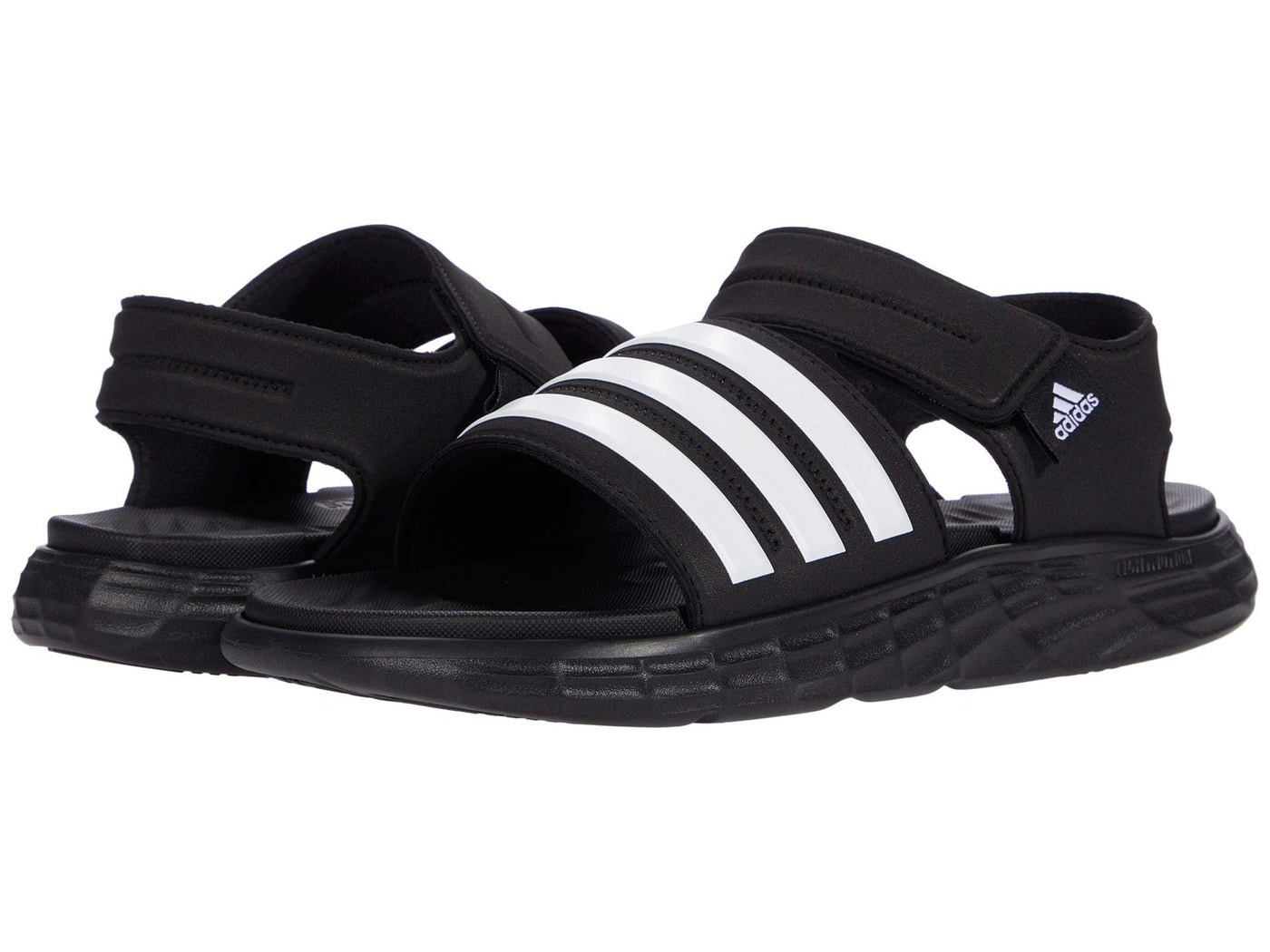 adidas Duramo SL Sandal Black/White/Black 1 Men's 7, Women's 8 Medium