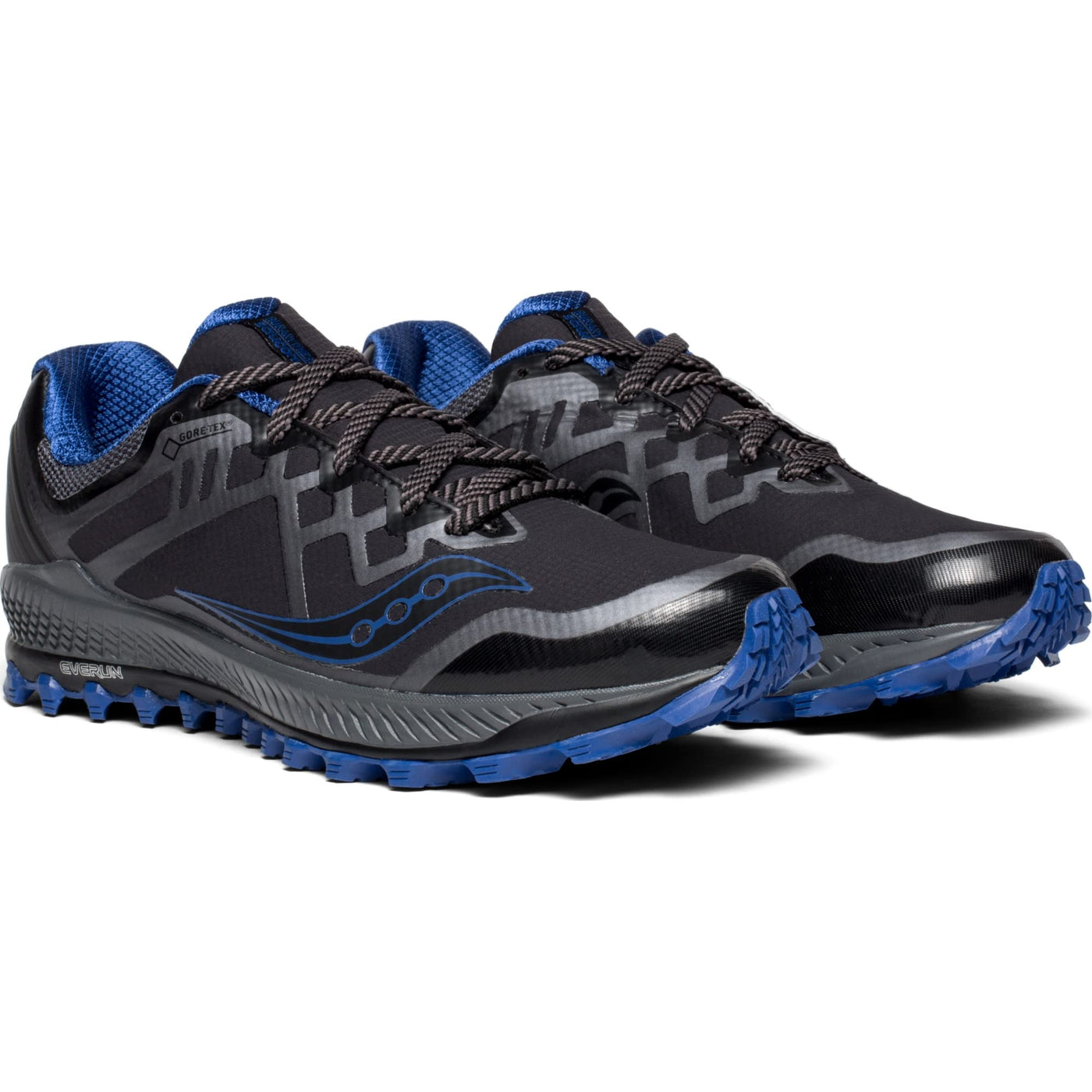 Saucony Men's Training Shoes, Black/Grey/Blue, 10