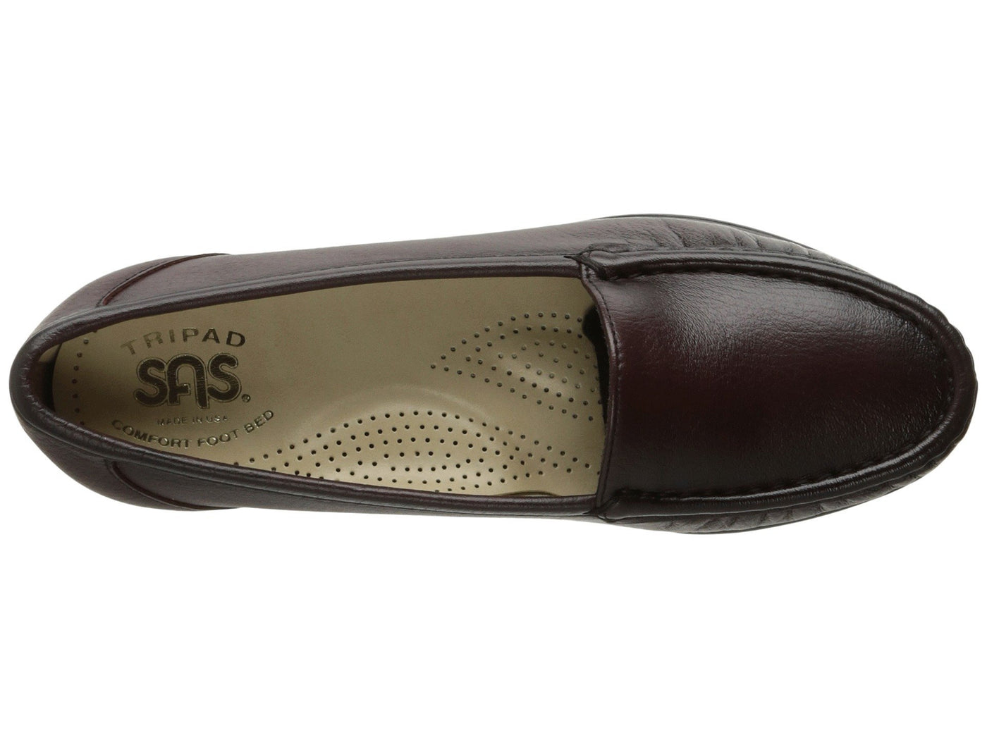 SAS® Simplify Comfort Loafers for Women – Tri-Pad® Comfort System – PU Construction - Supersoft® Antique Wine 9 N - Narrow (AA)