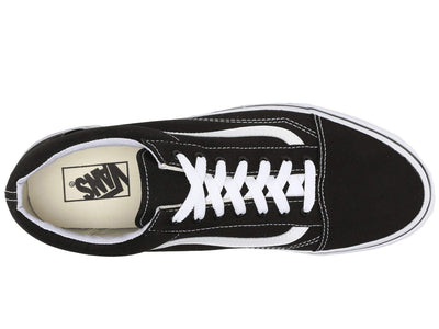 Vans Men's Old Skool Sneaker, Canvas - Black/True White, Size 4