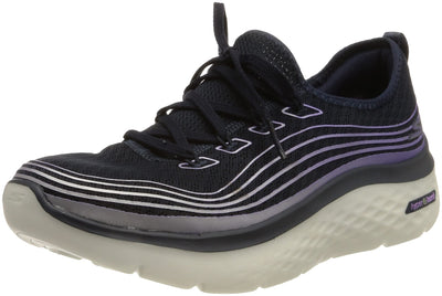 Skechers Go Walk Hyper Burst - Valar Navy/Lavender 8 B (M)