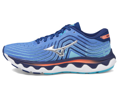 Mizuno Women's Wave Horizon 6, Dazzling Blue/Silver, 10.5