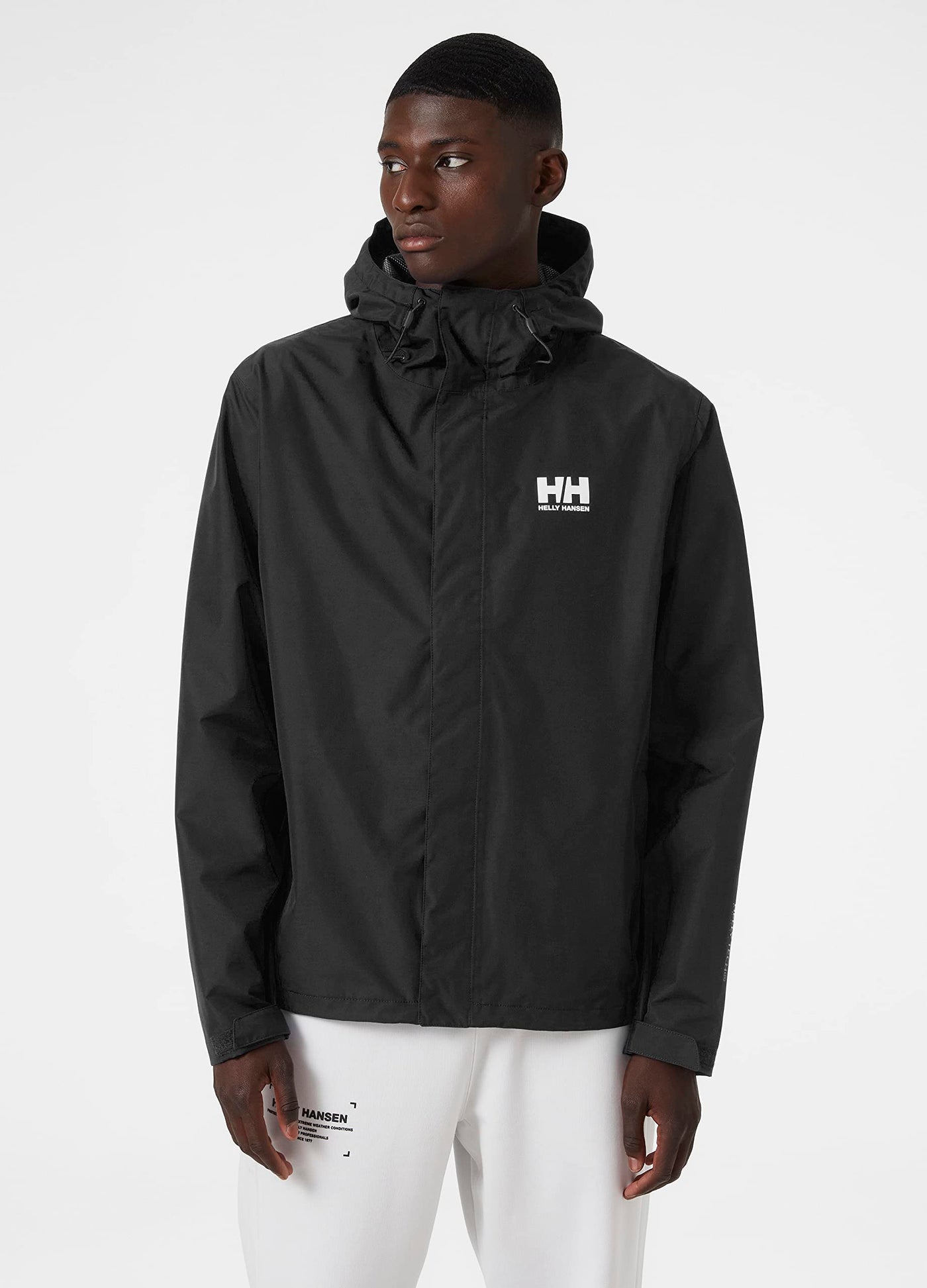 Helly Hansen Men's Seven J Waterproof Windproof Breathable Rain Jacket, 992 Black, X-Large