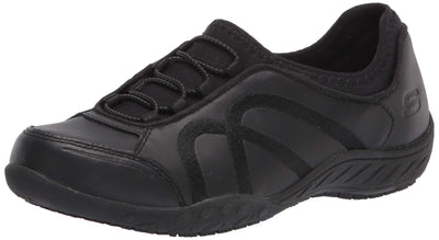 Skechers Women's Slip on Bungee Gore Food Service Shoe, Black, 8.5