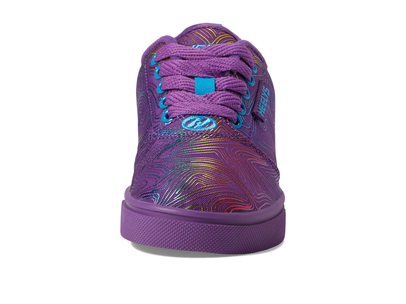 HEELYS Pro 20 Prints Sneakers Skate Shoes (Little Kid/Big Kid/Adult) - Durable Canvas Upper Purple Rainbow 2 Little Kid M