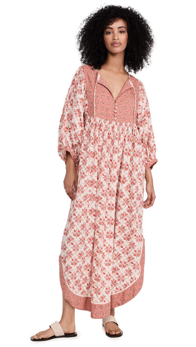 Free People Women's Hazy Maisy Maxi Dress Small Earth Combo