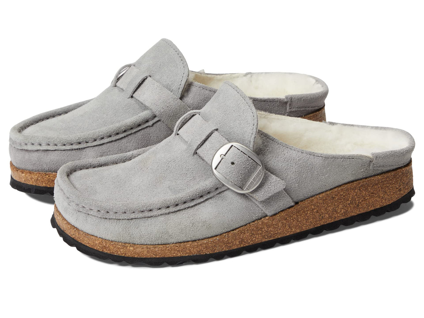 Birkenstock Buckley Shearling Stone Coin/Natural Suede/Shearling EU 36 (US Women's 5-5.5) Narrow