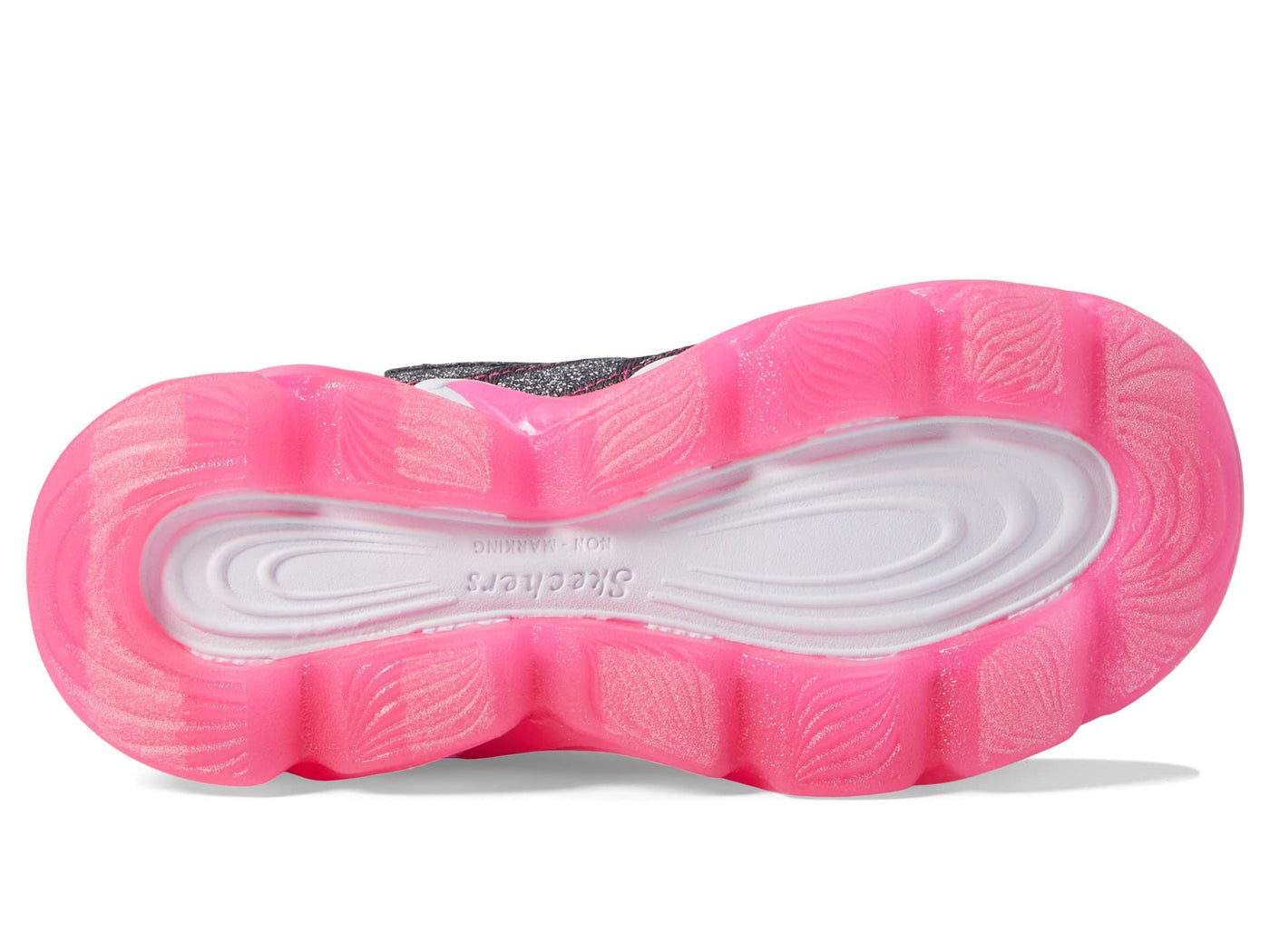 Skechers Girl's Sport Lighted - Hyper Surge 302330L (Little Kid/Big Kid) Charcoal/Hot Pink 3 Little Kid M