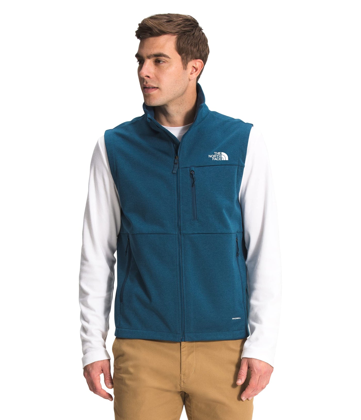 THE NORTH FACE Men's Apex Canyonwall Eco Vest, Monterey Blue Heather, Medium