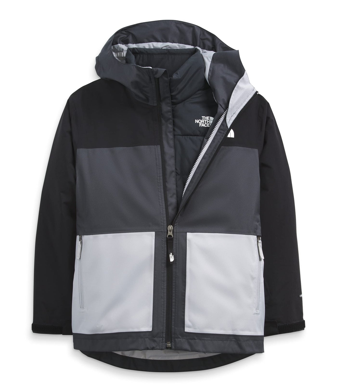 THE NORTH FACE Boys' Freedom Triclimate Insulated Jacket and Waterproof Shell, Asphalt Grey, X-Large