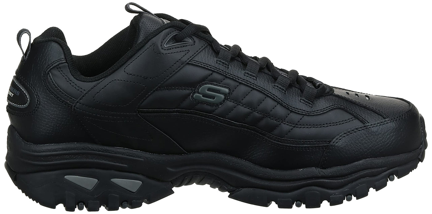 Skechers Men's Energy Afterburn Lace-Up Sneaker 14 Wide Black