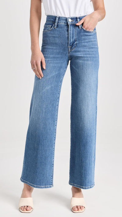 FRAME Women's Le Slim Palazzo Jeans 33 Drizzle