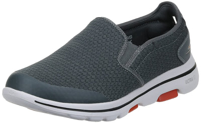 Skechers Men's Gowalk 5-Elastic Stretch Athletic Slip-on Casual Loafer Walking Shoe Sneaker, Charcoal, 10