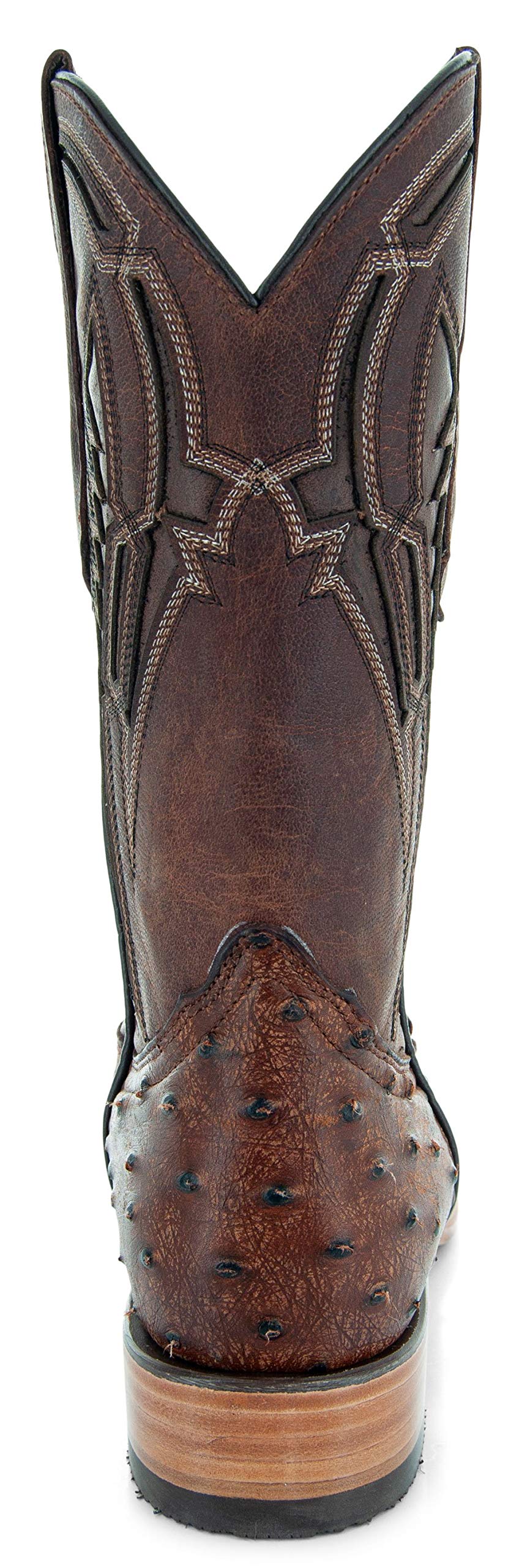 Soto Boots Mens Out of the Wild Ostrich Print Boots H50031 (9.5) Cognac