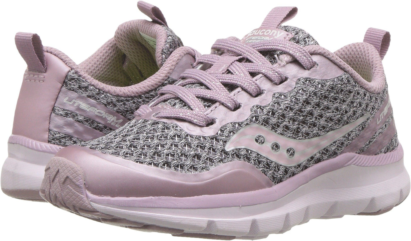 Saucony Girls' Liteform Feel Sneaker, Blush, 12 Wide US Little Kid