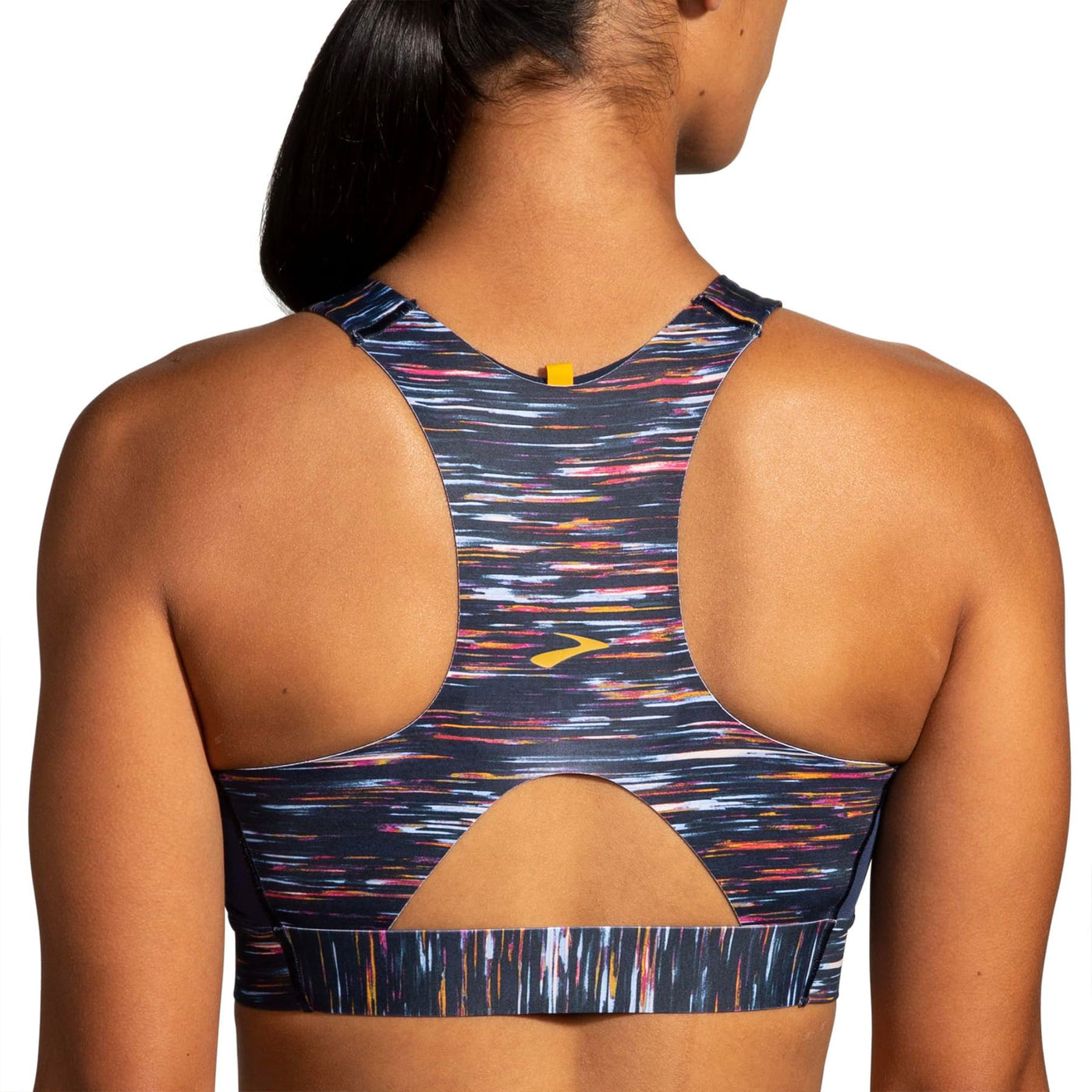 Brooks Women's 3 Pocket Sports Bra for Running, Workouts & Sports - Sundial Velocity Print - 36 A/B