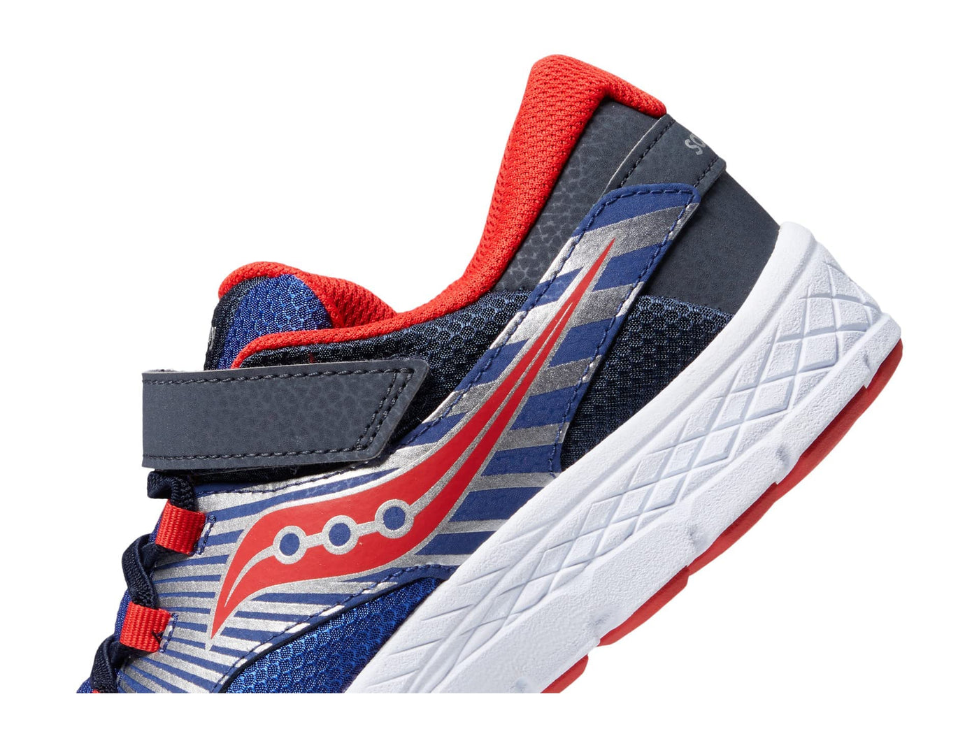 Saucony® Kids Velocer A/C Summer Shoes for Kids – Leather & Textile Upper – Cushioned Footbed (Little Kid/Big Kid) Navy/Red 11 Little Kid M