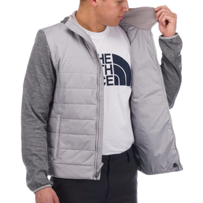 THE NORTH FACE Flare Hybrid Full Zip Mens Fleece Meld Grey L