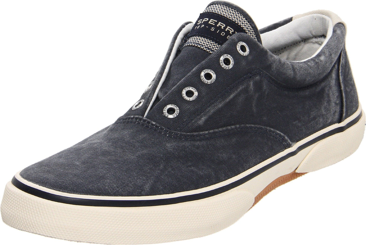 Sperry Halyard Laceless Salt Washed Navy 10