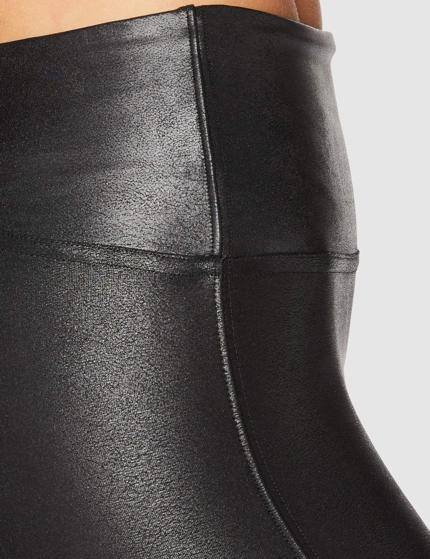 SPANX Faux Leather Moto Leggings Very Black XS 27