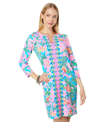 Lilly Pulitzer UPF 50+ Nadine Dress XX-Small Multi Rose to the Occasion Engineered Chilly Lilly