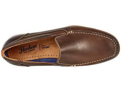 Florsheim Atlantic Moc Toe Venetian Slip-On Men's Slip On 10 Wide Brown Crazy Horse