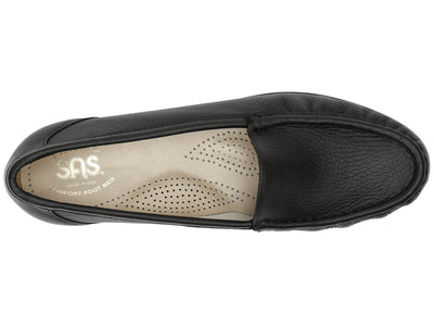 SAS® Simplify Comfort Loafers for Women – Tri-Pad® Comfort System – PU Construction - Supersoft® Black 12 WW - Double Wide (D)