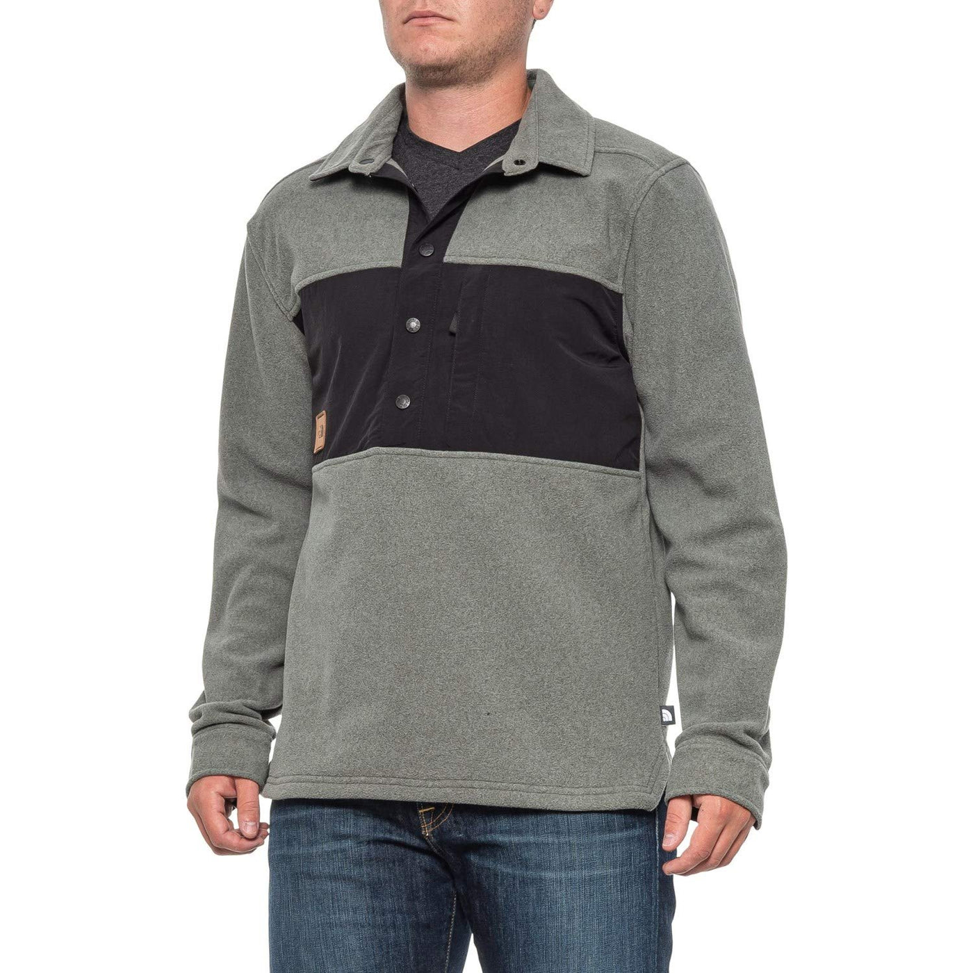 The North Face Men's Fleece Davenport Pullover Jacket (Zinc Grey Heather, Large)