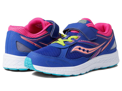 Saucony Cohesion 14 Alternative Closure Jr Sneaker, Blue/Multi, 5 Wide US Unisex Big_Kid