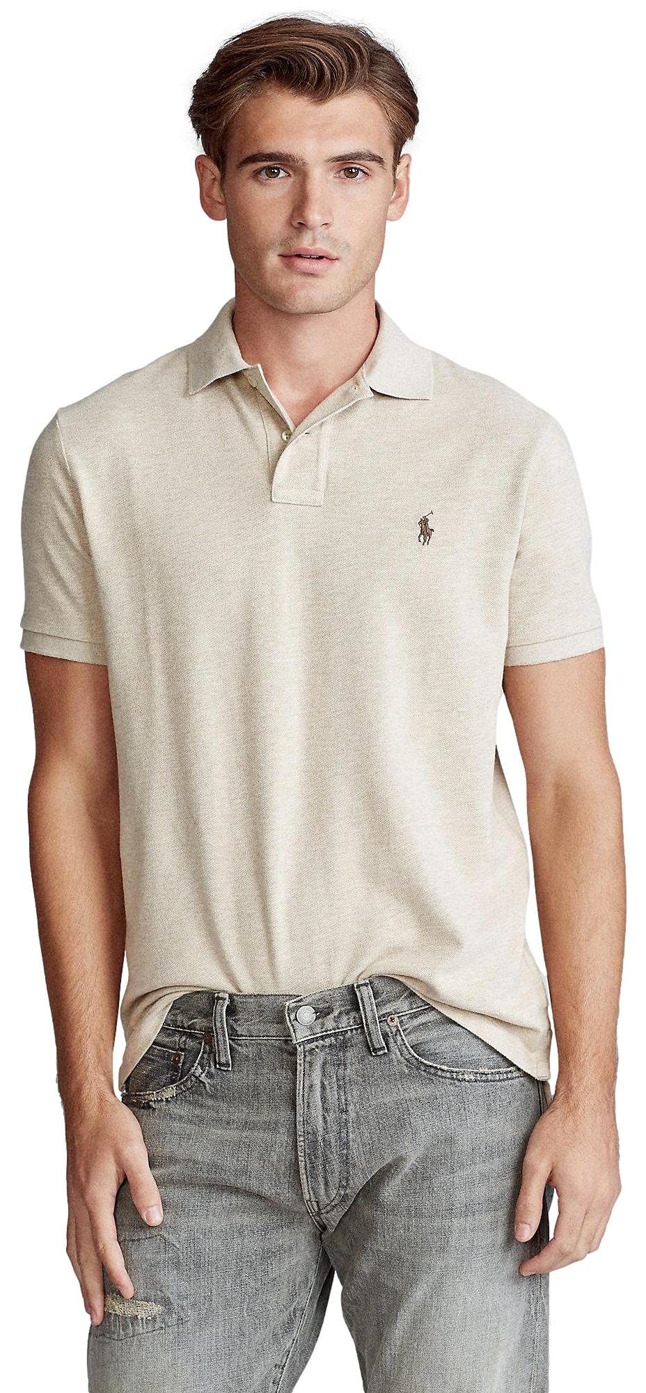 POLO RALPH LAUREN Men's New Classic Fit Polo Shirt XX-Large (Spring/Summer 2022) Exp Dune Tan Heather