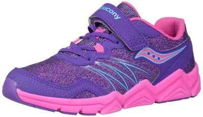 Saucony Kids' Flash A/C Sneaker, Purple, 5 W US Little Kid