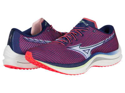 Mizuno Women's Wave Rebellion Running Shoe, Diva Pink-Indigo White, 9.5