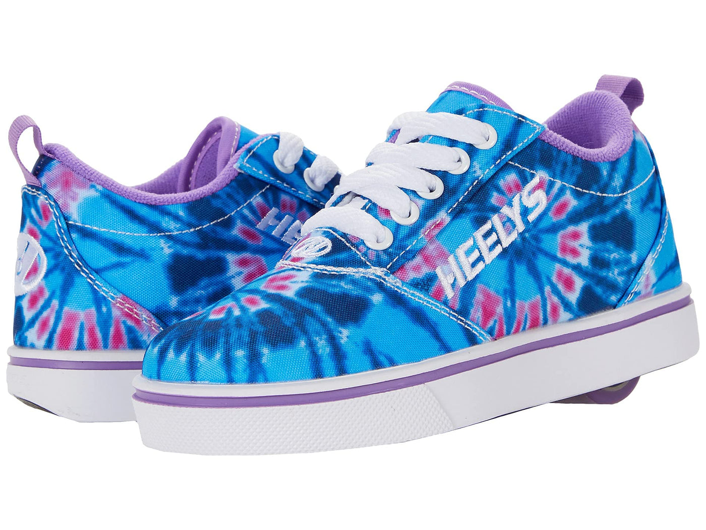 HEELYS Girl's Pro 20 Prints Sneakers (Little Kid/Big Kid/Adult) Blue/Purple/Pink Tie-Dye 5 Big Kid (Women's 6) M