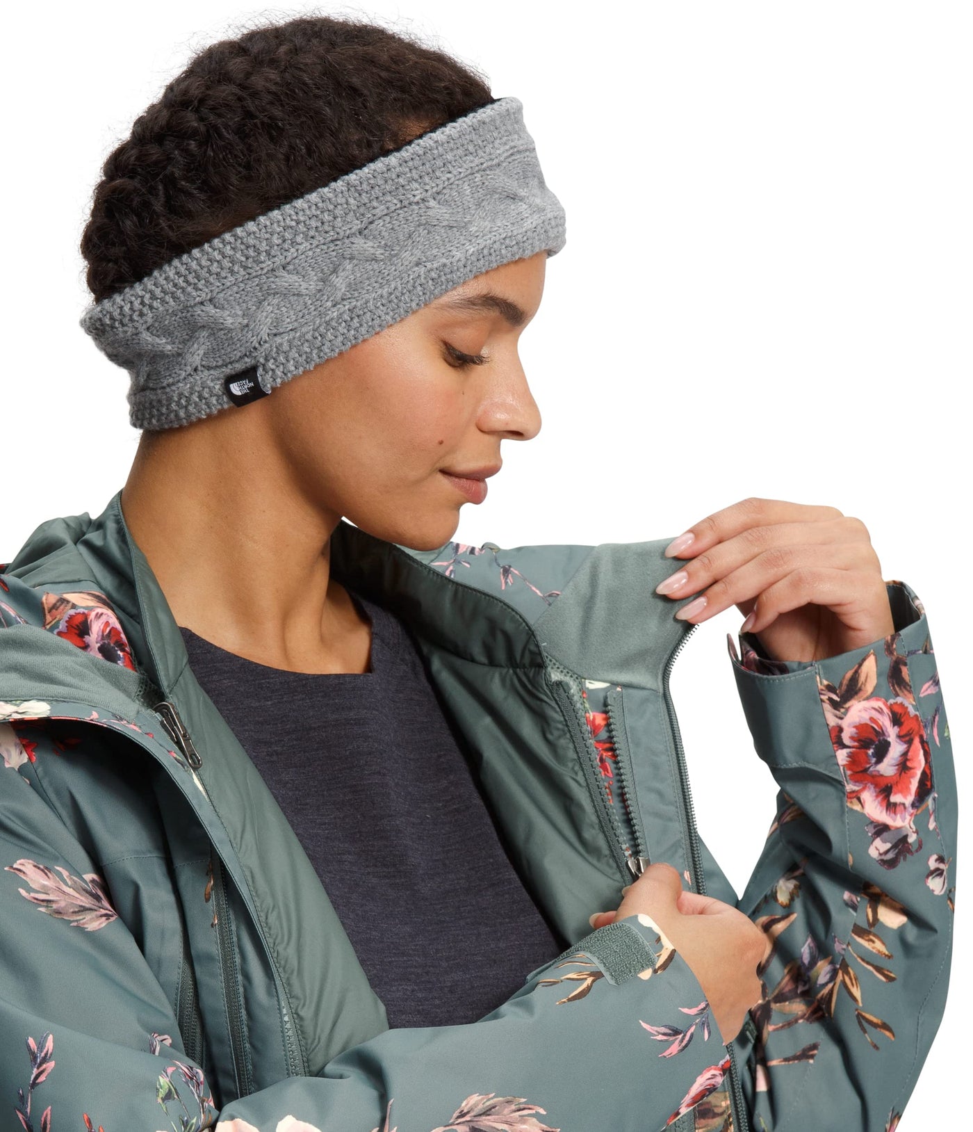 THE NORTH FACE Women's Clementine Triclimate Insulated Ski Jacket, Balsam Green Aprés Flower Print/Balsam Green Heather, Large