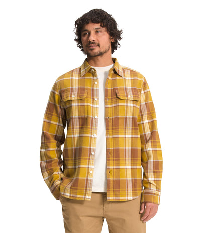 THE NORTH FACE Arroyo Flannel Shirt Arrowwood Yellow Large Half Dome Plaid XL