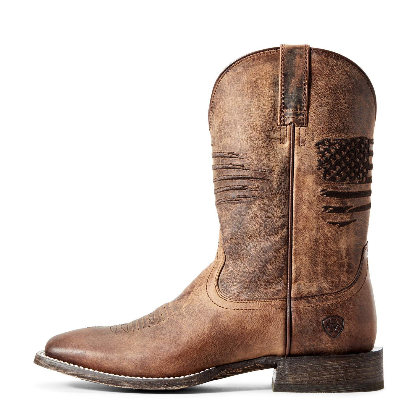 Ariat Men's Circuit Patriot Cowboy Boot 10 Wide Weathered Tan