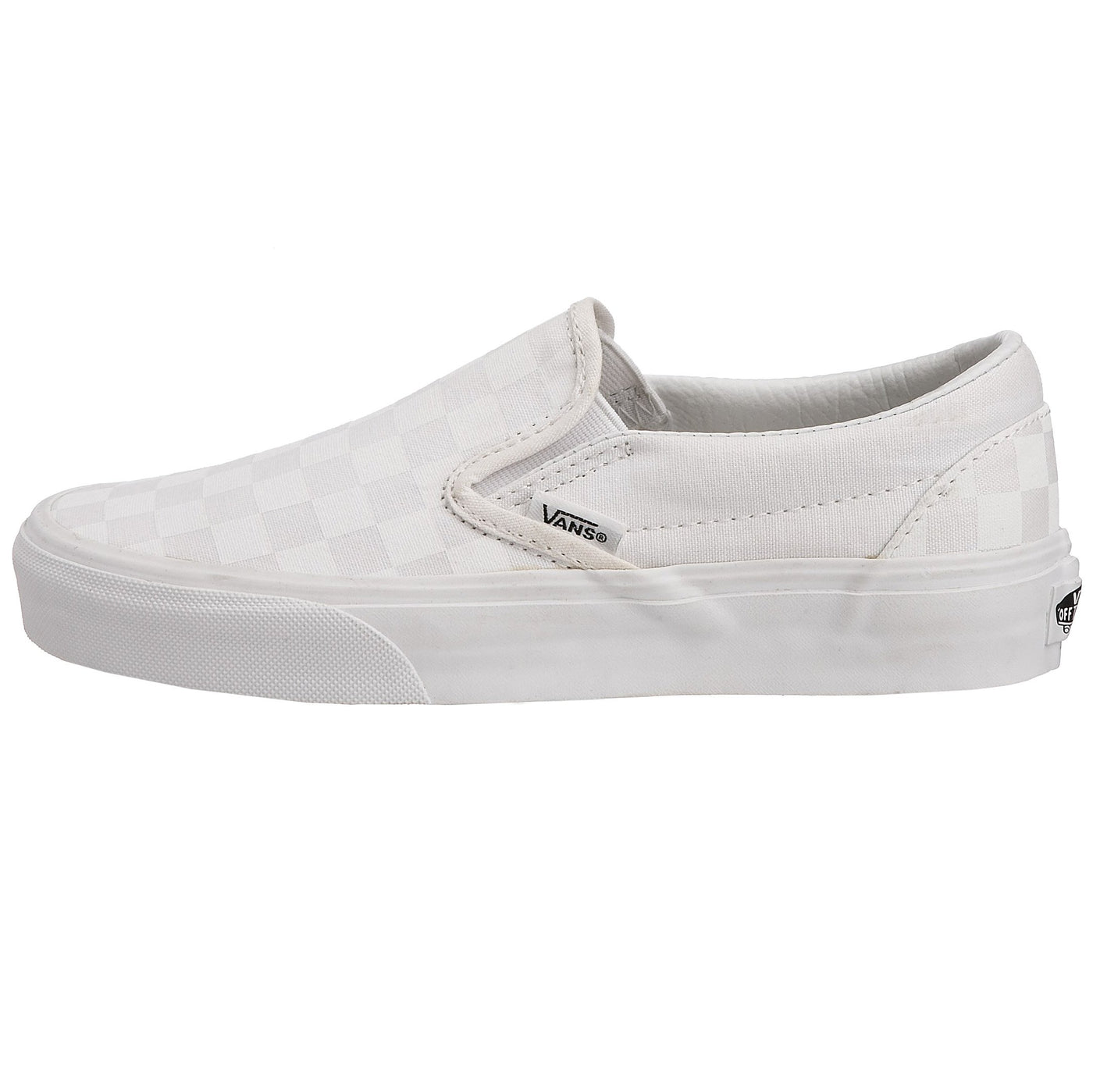 Vans Mens Canvas Skate Slip-On Sneakers White 9.5 Medium (D)