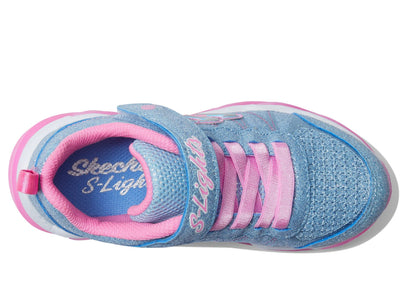 Skechers Girl's Sport Lighted - Hyper Surge 302330L (Little Kid/Big Kid) Light Blue/Pink 12 Little Kid M