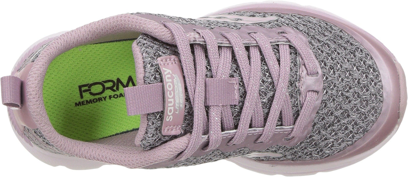 Saucony Girls' Liteform Feel Sneaker, Blush, 12 Wide US Little Kid